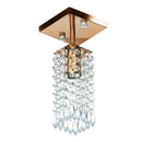 Plafon ClearCrystal Quadrado em Alumínio Espelhado | Lustre de Cristal Acrílico E27