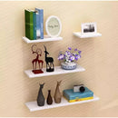 Kit 4 Prateleiras reta 30/40/50/60 nicho Branco Suporte decoração sala quarto banheiro escritório