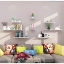 Kit 4 Prateleiras reta 30/40/50/60 nicho Branco Suporte decoração sala quarto banheiro escritório
