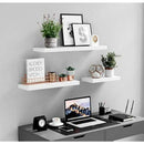Kit 4 Prateleiras reta 30/40/50/60 nicho Branco Suporte decoração sala quarto banheiro escritório