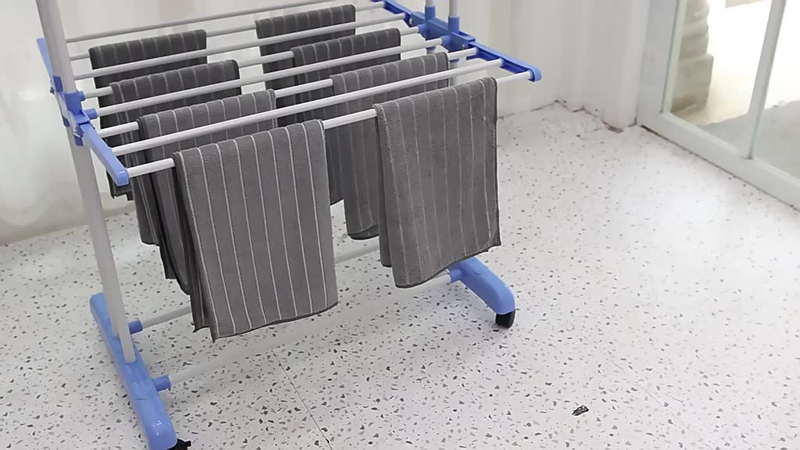 Varal De Chão Roupa Calcinha Prateleiras 3 Andares Dobrável Portátil