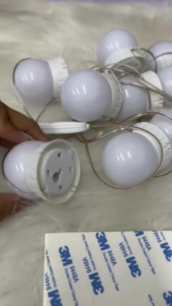 Luz Arandela Camarim LED 10 Lâmpadas Para Espelho Maquiagem Studio Auto Colante USB Bivolt