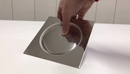 Ralo Click Inteligente 10x10 Cm Quadrado Redondo Inox Cromado - Veda Cheiro Banheiro Casa Cozinha