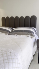 Kit 5 Até 10 Cabeceiras Estofada Cama Box Casal Moderna Luxo Modulada Sem Furo Autocolante 40cmx19cm Solteiro Queen King