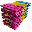 Kit com 60 / 48 / 36 / 24 / 12 Pregadores de Roupa em Plástico Reforçado - Cores Sortidas