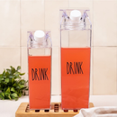 Garrafa De Acrílico Transparente Caixa Portátil Geladeira Leite Suco Bebidas Água 500ml ou1000ml