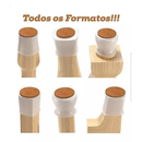Kit 8-24Peças Capas protetoras de silicone para pés de cadeiras, mesas e móveis.