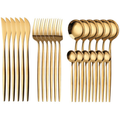 Opulent Oasis Kit Jogo Talheres Inox 24pçs Slim faqueiro Em Aço para cozinha utensílios domésticos