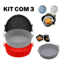 1/2/3 Formas de Silicone Quadrada 16x16cm Assadeira Air Fryer e Forno Forma para Fritadeira Elétrica com Alça