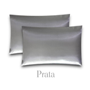 Kit 2 fronhas de cetim anti-frizz com zíper. Ajuda a reduzir frizz, embaraços e atrito nos cabelos durante o sono. Ideal para cabelos cacheados, crespos e ondulados.