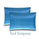 Kit 2 fronhas de cetim anti-frizz com zíper. Ajuda a reduzir frizz, embaraços e atrito nos cabelos durante o sono. Ideal para cabelos cacheados, crespos e ondulados.