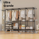 Arara De Roupa Cabideiro De Chão Sapateira Rack Organizador Multiuso Aço Inox
