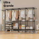 Arara De Roupa Cabideiro De Chão Sapateira Rack Organizador Multiuso Aço Inox