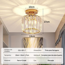 Lâmpada Led Moderna Para Corredor Com LumináRia De Teto De Cristal Para Corredor Varanda 3 Cores
