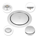 Ralo Click Inteligente 10x10 Cm Quadrado Redondo Inox Cromado - Veda Cheiro Banheiro Casa Cozinha