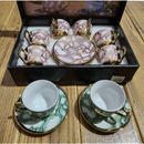 Xícara de café kit com 12 peças de Cerâmica em porcelana