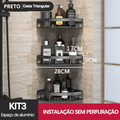 Suporte De Shampoo Prateleiras De Banheiro Sem Furo Premium