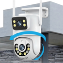 Câmera De Segurança a Prova de água Lente Dupla APP Yousee/ Icsee IP66 Camera IP WiFi 360