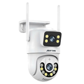Câmera de Segurança WiFi 360° Dupla Full HD com visão noturna, monitoramento remoto e controle pelo aplicativo para proteção residencial