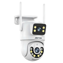 Câmera de Segurança WiFi 360° Dupla Full HD com visão noturna, monitoramento remoto e controle pelo aplicativo para proteção residencial