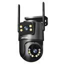 Câmera de Segurança WiFi 360° Dupla Full HD com visão noturna, monitoramento remoto e controle pelo aplicativo para proteção residencial