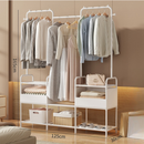 Arara De Roupa Cabideiro De Chão Sapateira Rack Organizador Multiuso Aço Inox