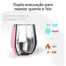 Novo Copo Ovo Cuia Térmica 350ml Em Inox Com Tampa Acrílica Envio Imediato
