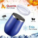 Novo Copo Ovo Cuia Térmica 350ml Em Inox Com Tampa Acrílica Envio Imediato