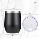 Novo Copo Ovo Cuia Térmica 350ml Em Inox Com Tampa Acrílica Envio Imediato