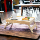 Bandeja Café da Manhã c/ Pé Dobrável Madeira Pinus Decoração Multiuso