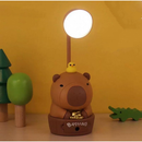 Luminária LED Capivara Recarregável USB | Luz Noturna e Luminária de Mesa Infantil