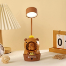 Luminária LED Capivara Recarregável USB | Luz Noturna e Luminária de Mesa Infantil