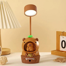 Luminária LED Capivara Recarregável USB | Luz Noturna e Luminária de Mesa Infantil