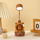 Luminária LED Capivara Recarregável USB | Luz Noturna e Luminária de Mesa Infantil