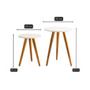 Kit de Mesinha Lateral Redonda de Canto de Sofá Para Sala Decoração