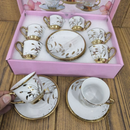 Xícara de café kit com 12 peças de Cerâmica em porcelana