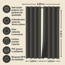 Cortina Blackout Para Quarto Sala Cozinha PVC Corta 100% Luz 2,80 Largura X 2,30 Altura Blecaute