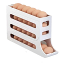 1/2 Peça Porta Ovos Deslizante Organizador Para Geladeira De 4 Camadas Automática Rolantes
