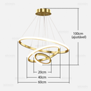 3 cores em 1 luz Lustre para sala Lustre Pendente Cozinha Luminária de Teto Led Nordic Moderno Decoração Para Sala