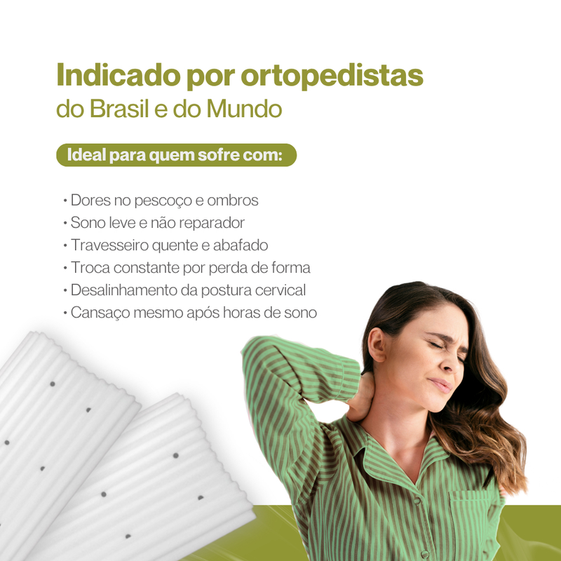 Travesseiro CERVICAL Ortopédico Magnetico com Infravermelho Terapêutico Pillow Anatômico Anti Ronco
