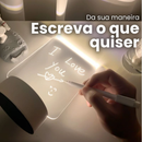 Abajur de Mesa Luminária Led 3D USB Lousa Tela para Escrever Decoração Presente Mães Pais Namorados