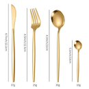 Opulent Oasis Kit Jogo Talheres Inox 24pçs Slim faqueiro Em Aço para cozinha utensílios domésticos