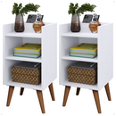 Kit 2 Mesa de Cabeceira ou Unitário para Quarto Charme Retrô Várias Cores Apoio de Cama Mesinha