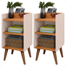 Kit 2 Mesa de Cabeceira ou Unitário para Quarto Charme Retrô Várias Cores Apoio de Cama Mesinha
