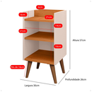 Kit 2 Mesa de Cabeceira ou Unitário para Quarto Charme Retrô Várias Cores Apoio de Cama Mesinha