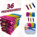 Kit com 60 / 48 / 36 / 24 / 12 Pregadores de Roupa em Plástico Reforçado - Cores Sortidas