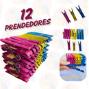 Kit com 60 / 48 / 36 / 24 / 12 Pregadores de Roupa em Plástico Reforçado - Cores Sortidas