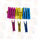 Kit com 60 / 48 / 36 / 24 / 12 Pregadores de Roupa em Plástico Reforçado - Cores Sortidas