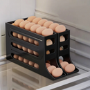 1/2 Peça Porta Ovos Deslizante Organizador Para Geladeira De 4 Camadas Automática Rolantes