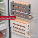 1/2 Peça Porta Ovos Deslizante Organizador Para Geladeira De 4 Camadas Automática Rolantes
